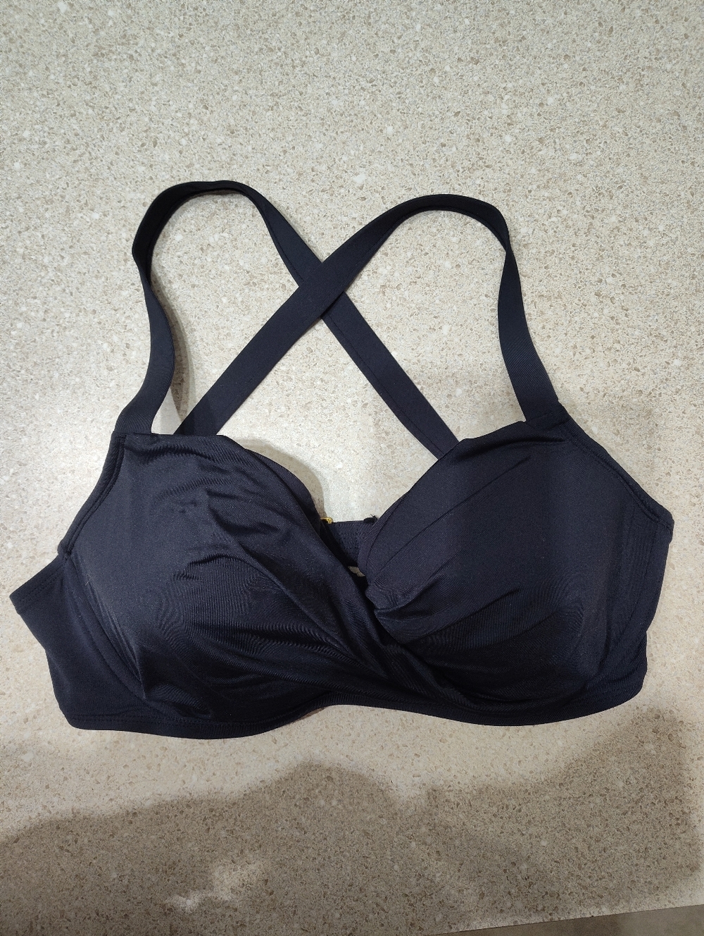 Bleu Rod Beattie Black Cross-Back Wireless Bikini Top